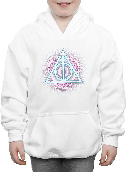 Actual product image Boys Neon Deathly Hallows Hoodie (128)