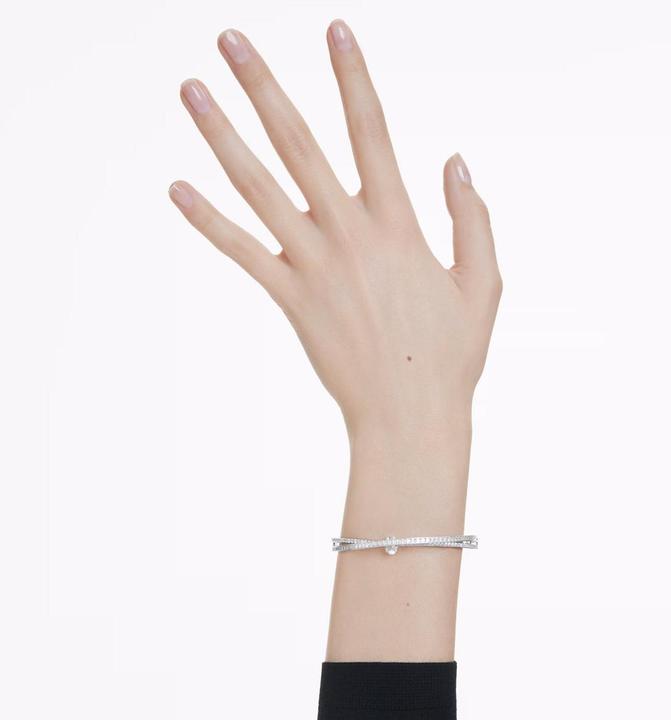 Image du produit Swarovski Hyperbola Bracelet-jonc Diverses coupes Blanc (16 cm, Métal Swarovski)