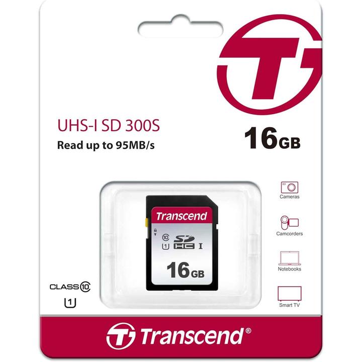 Produktbild Transcend 16GB UHS-I U1 SD Card TLC (16 GB, SDHC, U1, UHS-I)