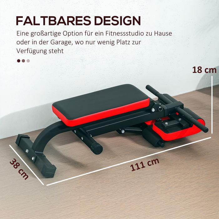 Image du produit Swisshandel24 Multifunktionale Hantelbank, verstellbar, klappbar, bis 120 kg, Schwarz
