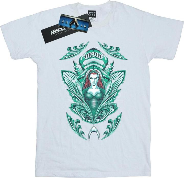 Actual product image Womens/Ladies Aquaman Mera Crest Cotton Boyfriend T-Shirt (L)