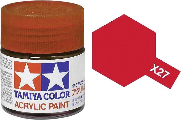 Produktbild Tamiya Acrylfarbe X-27 Klar-Rot glänzend