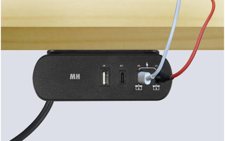 Actual product image Max Hauri Desktop Charger PD65W (6 x, USB-A, USB-C, Type 13, 2 m)