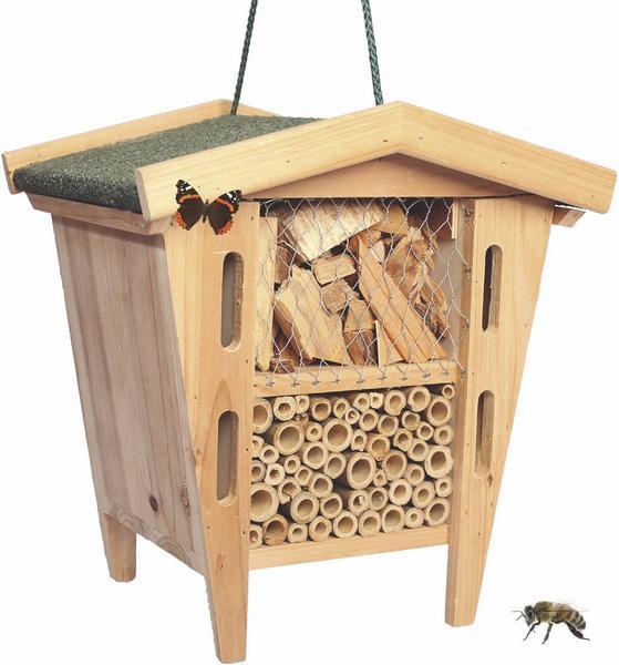 Duvoplus Insektehaus Pandora, 28x21x29cm (Ohrwürmer, Florfliegen, Marienkäfer, Grabwespen, Schmetterlinge, Biene, Wildbienen)