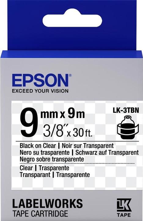 Epson Etikettenkassette Lk-3tbn (0.90 cm, Schwarz)