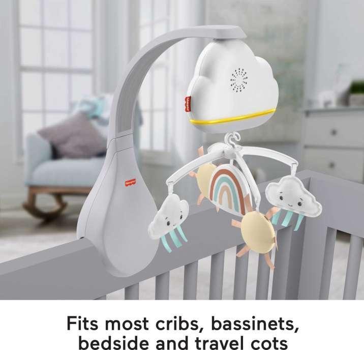 Productafbeelding Fisher-Price Mobiel en muziekdoos voor babybedje Regenboog