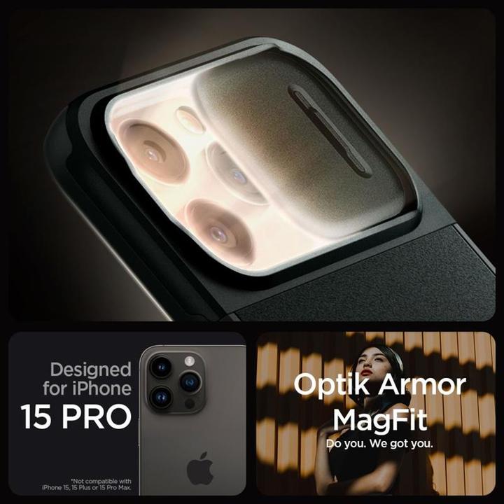 Actual product image Spigen Optik Armor (MagFit) (Apple iPhone 15 Pro)