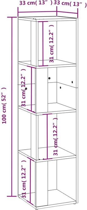 Produktbild VidaXL Tove (33 x 33 x 132 cm)