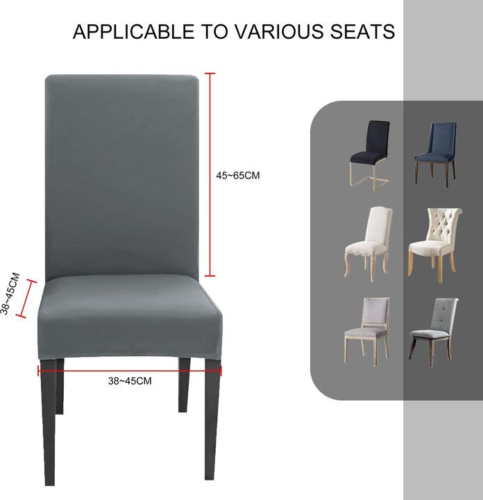 Image du produit Intirilife 6x Housse de chaise élastique