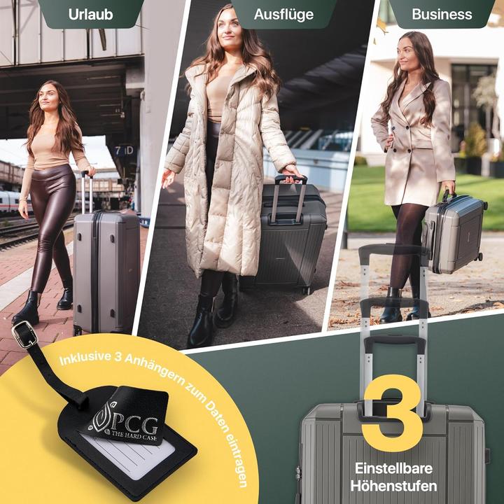 Immagine prodotto PCG The Hard Case Hartschalenkoffer mit TSA Schloss und 4 Rollen (88 l, M (50 - 90l))
