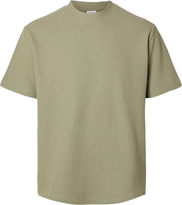 Selected Homme Relaxed Fit Waffelmuster T-Shirt
