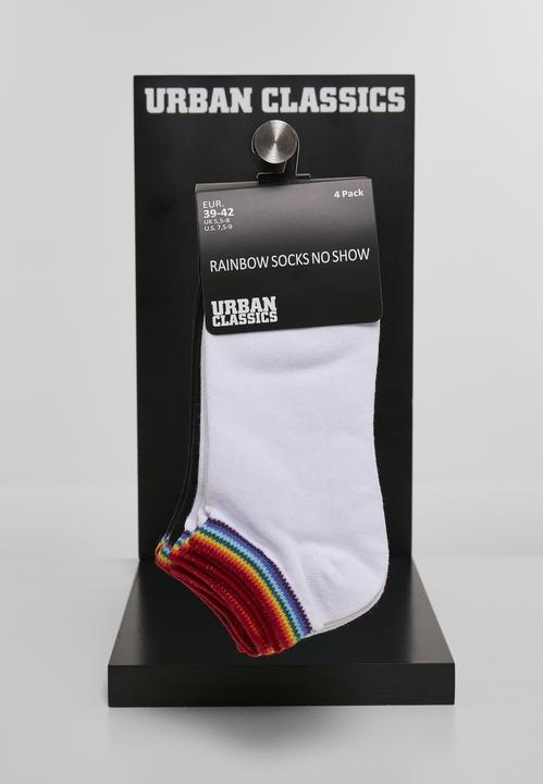Immagine prodotto Urban Classics Calzini Arcobaleno No Show 4-Pack (confezione da 4, 35 - 38)