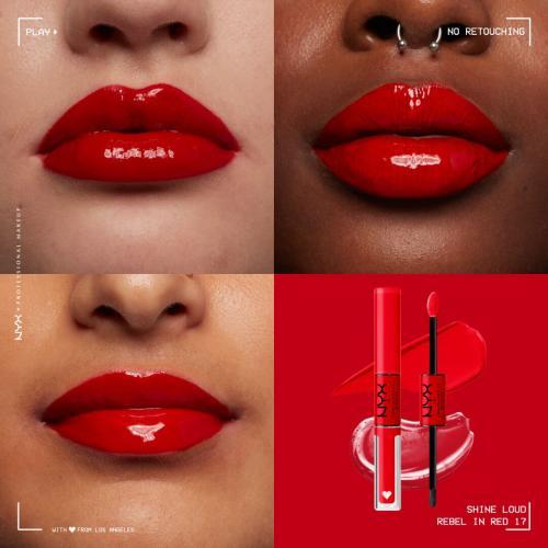 Image du produit NYX Professional Make-Up Shine Loud (17 Rebel In Red)