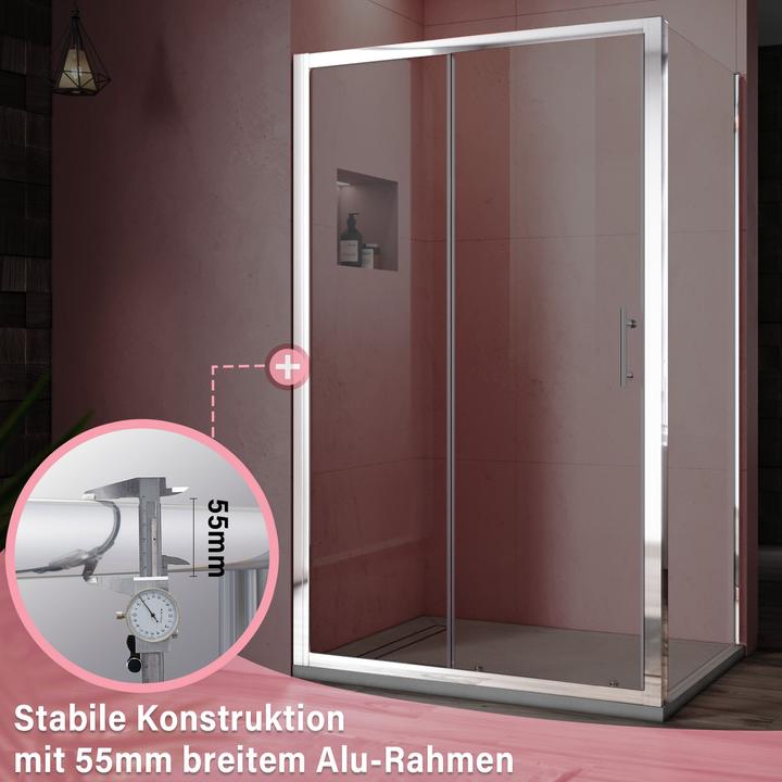Immagine prodotto SONNI Cabina doccia 120x90cm Cabina doccia con porta scorrevole Cabina doccia (120 cm, 170 cm, 185 cm)
