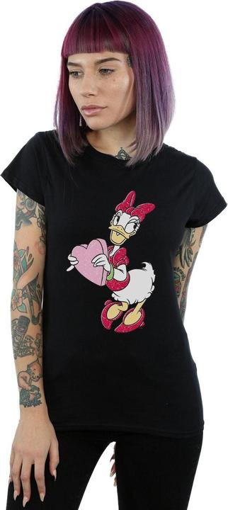 Actual product image Disney Womens/Ladies Daisy Duck Love Heart Cotton T-Shirt (XL)