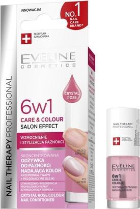 Produktbild Eveline Nail Therapy 6w1 Care & Colour skoncentrowana odżywka do paznokci Crystal Rose 5ml (5 ml)