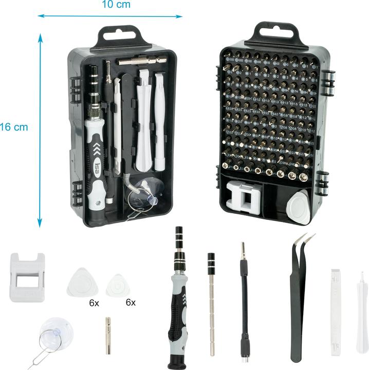 Image du produit Intirilife Ensemble de 115 outils de mécanique de précision (115 pièces)