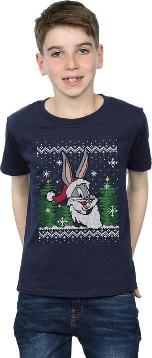 Actual product image Looney Tunes Boys Bugs Bunny Christmas Fair Isle T-Shirt (152, 158)