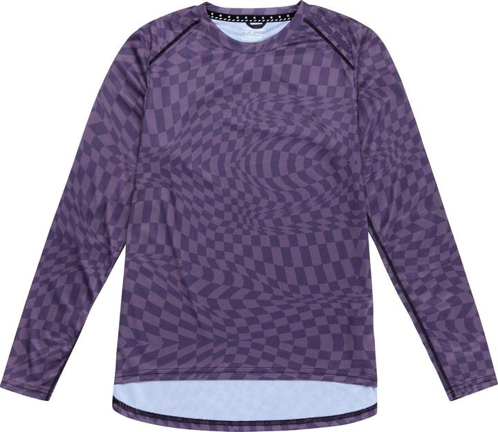 Troy Lee Designs Womens Lilium LS Jersey, Twisted Checkers, deep purple, XS (XS)