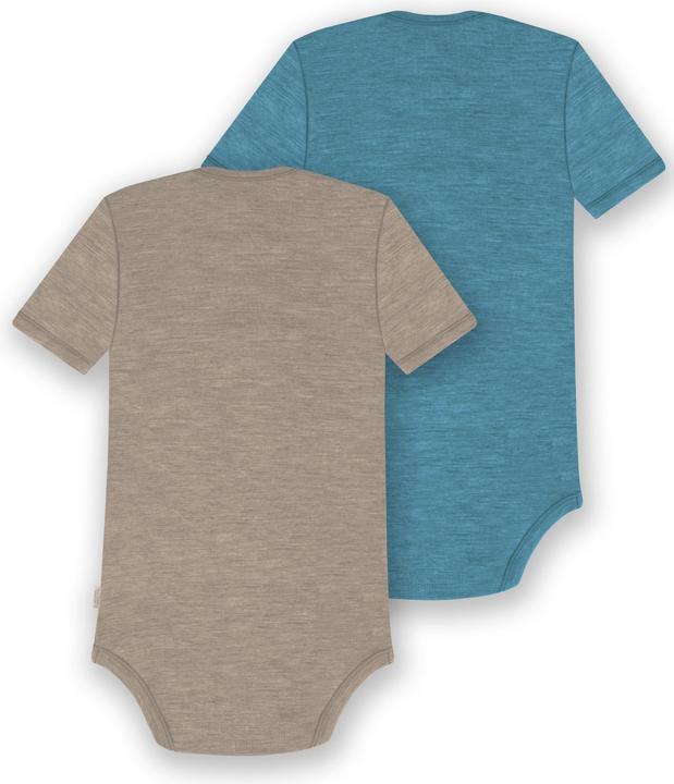 Image du produit Normani Lot de 2 body bébé mérinos manches courtes "Tauranga" - 9297 (56)