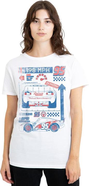 Actual product image Cars Unisex Adult 198 MPH Lightning McQueen T-Shirt (L)