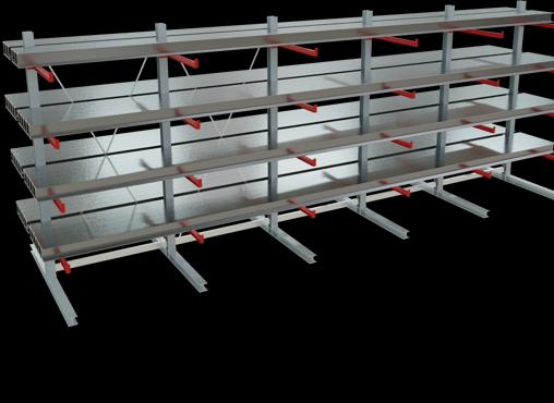 Immagine prodotto Schulte Lagertechnik K 6000 scaffale base a sbalzo 6 montanti - 2 lati
