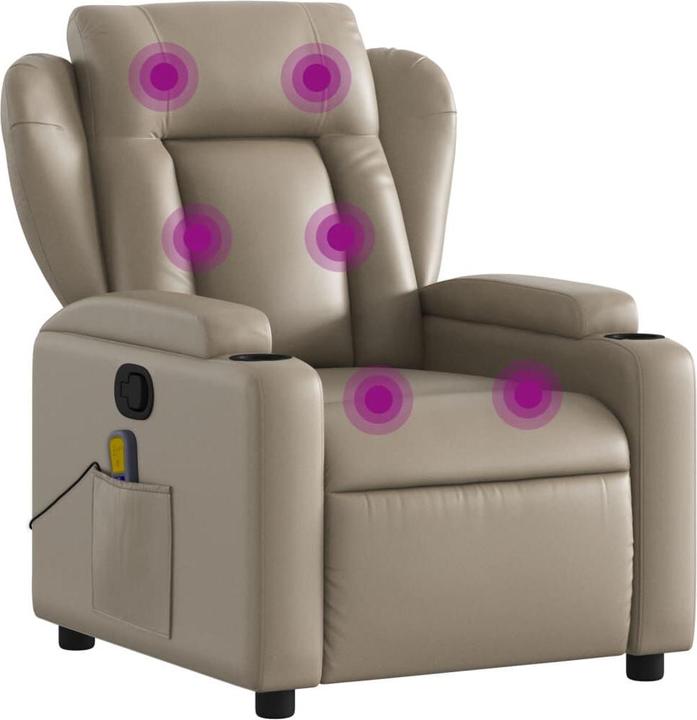 Produktbild VidaXL Massagesessel Cappuccino-Braun Kunstleder,Farbe
