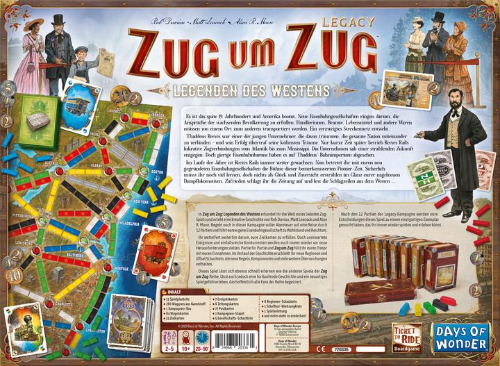 Actual product image Days of Wonder Ticket to Ride Legacy: Legends of the West, for 2-5 players (DE edition) (German)