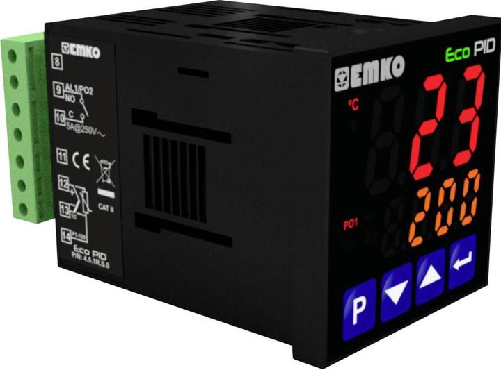 Immagine prodotto Emko ecoPID.4.5.1R.S.0 Regolatore di temperatura Pt100, J, K, R, S, T, L -199 a +999°C Relè 5 A, SSR (L