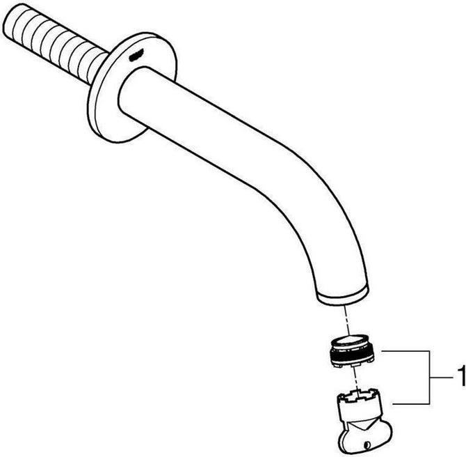 Actual product image Grohe Bath spout ATRIO ha graph curved