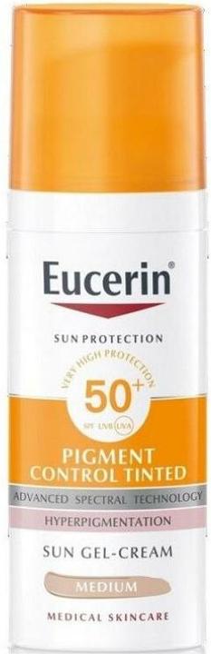 Actual product image Eucerin Pigment Control Spf50+ Medium Colour 50ml (Sun cream face, SPF 50+, 50 ml, 103 g)
