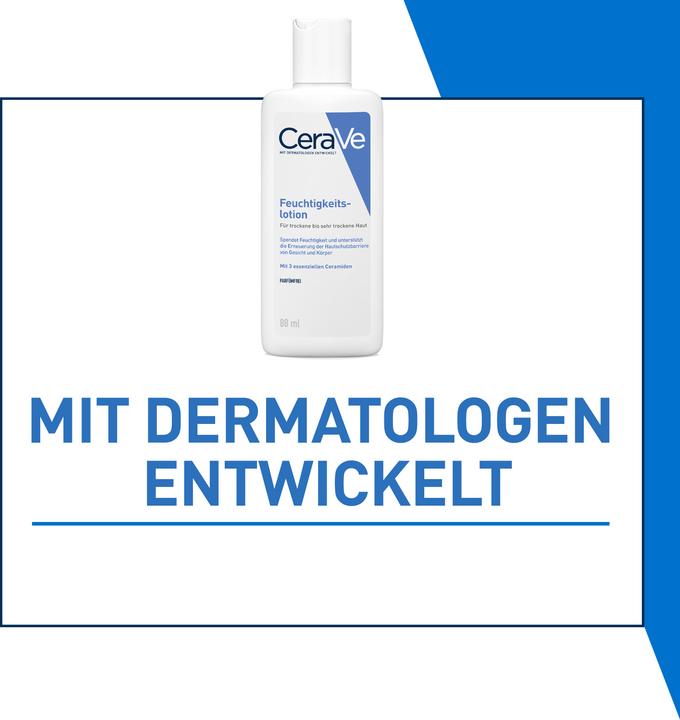 Energie-Label CeraVe Feuchtigkeitslotion: Körperlotion für trockene bis sehr trockene Haut für Gesicht und Körper (Körpercreme, 88 ml)