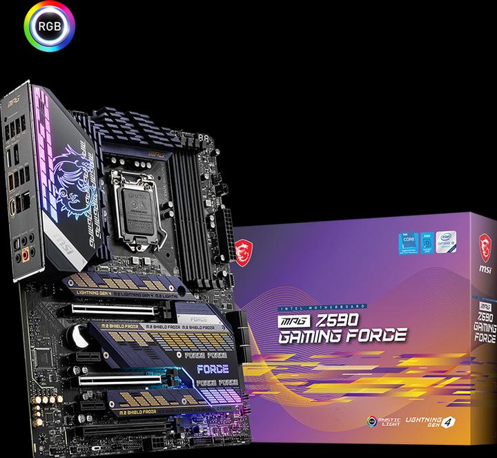 Actual product image MSI MPG Z590 GAMING FORCE (LGA 1200, Intel Z590, ATX)