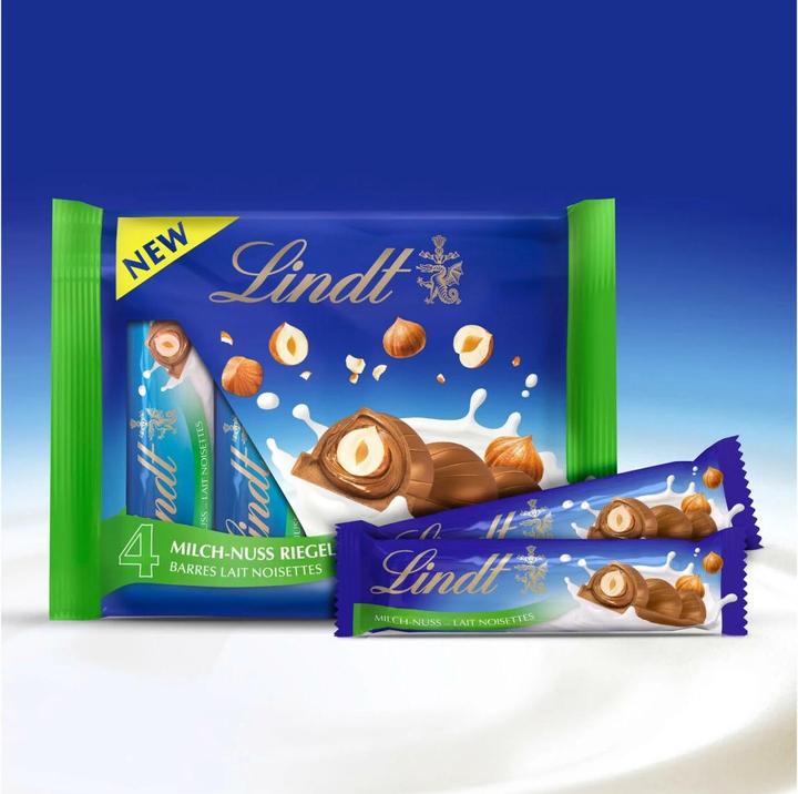 Image du produit Lindt Barre lait-noisette 4 x 35 g (150 g)