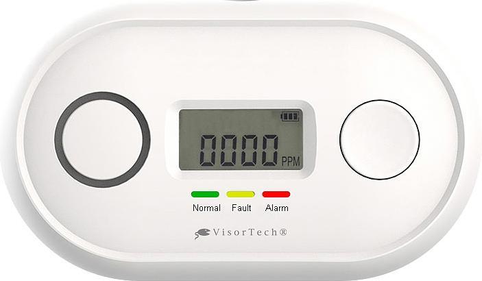 Produktbild VisorTech WLAN-Kohlenmonoxid-Melder mit LCD-Display & App, gem. DIN EN 50291-1