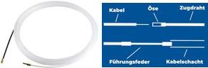 Produktbild Shiverpeaks Kabeleinziehhilfe, Zugdraht: 3 mm, Länge: 20,0 m zum Einziehen eines Kabels in ein Leerrohr, Nylo... (20 m)