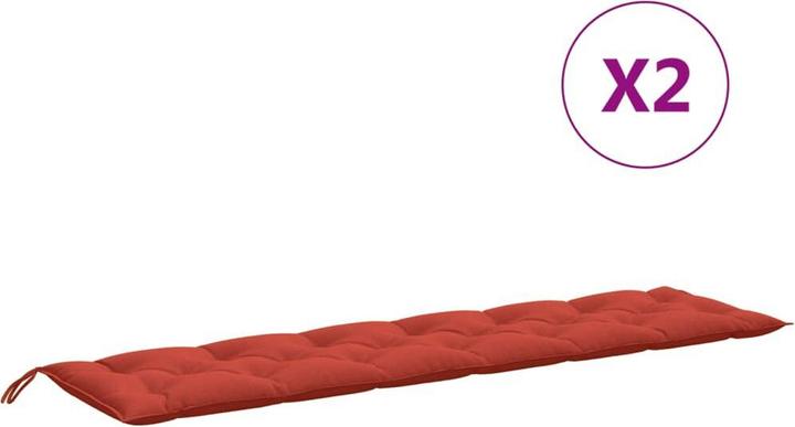 Image du produit VidaXL Coussins de banc de jardin 2 pcs. tissu (200 x 50 x 7 cm)