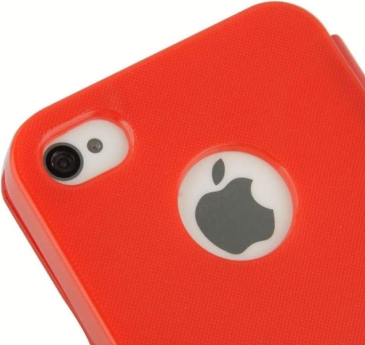 Actual product image König Design Mobile phone case for Apple iPhone 4 / 4s Red brushed (Apple iPhone 4, G4s)