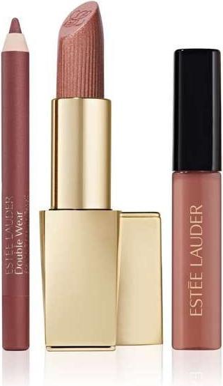 Estée Lauder Special - Nude Lip Kit Set (818 (Originalgrösse), 008 (8g), Unveil (4.6ml))