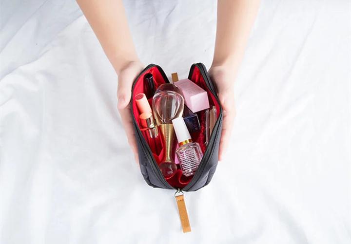 Image du produit Only-Bags.Store Trousse de maquillage Simple sac de toilette unicolore Trousse de toilette imperméable à l'eau