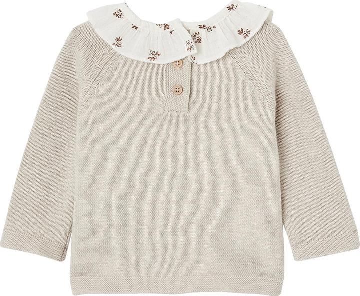 Actual product image Vertbaudet Baby jumper with floral collar (62)