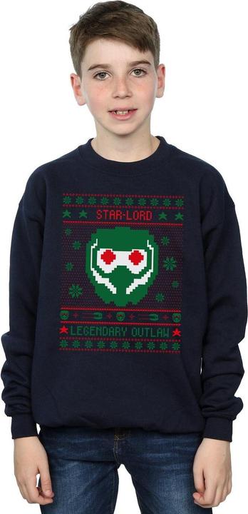 Actual product image Boys Guardians Of The Galaxy Vol. 2 Star Lord Fair Isle Sweatshirt (116)