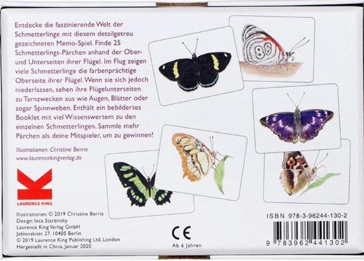 Produktbild 441302 - Schmetterlinge und ihre Flügel - Memo, 2 Spieler, ab 6 Jahren (DE-Ausgabe) (Deutsch)