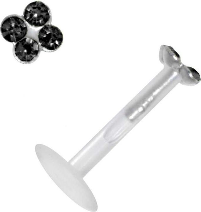 Produktbild Bijouteria Piercing für Lippe/Tragus (Bioplast, Silber 925, Kristall)