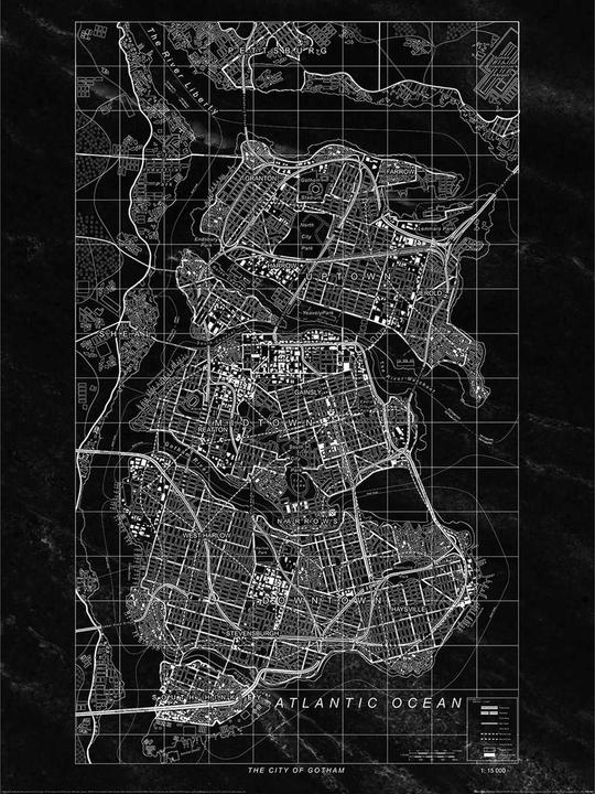Produktbild Batman Gotham City Drucken (80 x 60 cm)