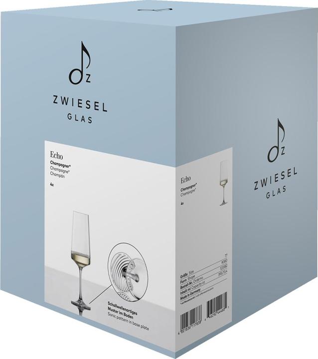 Image du produit Zwiesel ZWG Flûte à champagne Echo 395ml (39.50 cl, 4 Verres, Flûtes à champagne)