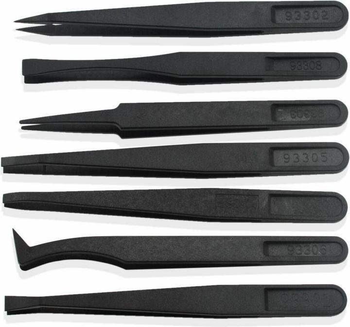 Produktbild CoreParts 7 in 1 Black Plastic Tweezers