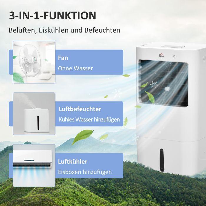 Actual product image Swisshandel24 3 in 1 Mobile Klimaanlage mit Luftbefeuchtung Wasserkühlung 15L Klimagerät (20 m²)