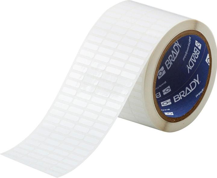 Actual product image Brady THT-14-473-10, Tension dissipative polyester, White, 16.51 x 5.08 mm, permanent, 4-lane (1