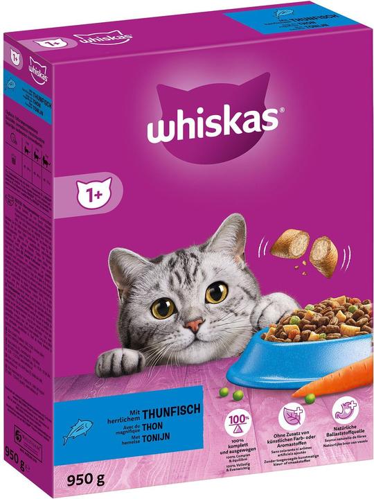 Produktbild Whiskas Trockenfutter Adult Thunfisch, 950 g (Adult, 1 Stk., 950 g)